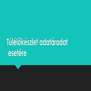 Varjú Zoltán - Túlélőkészlet adatár...