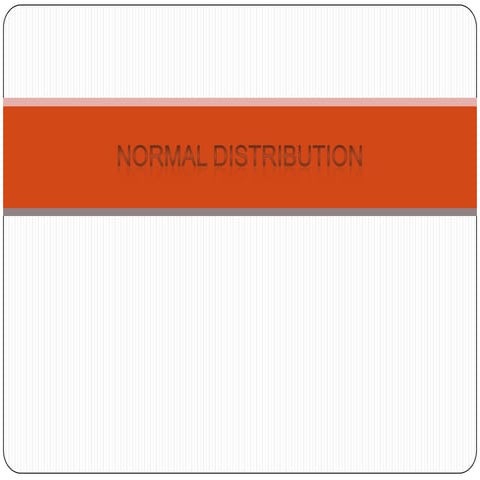 Features of gaussian distribution curve | PPTX