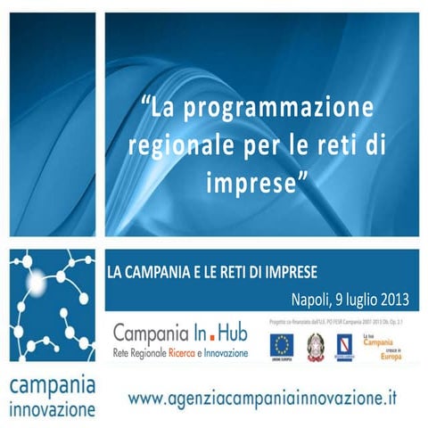Massimo Varrone  La programmazione regionale per le reti di imprese 