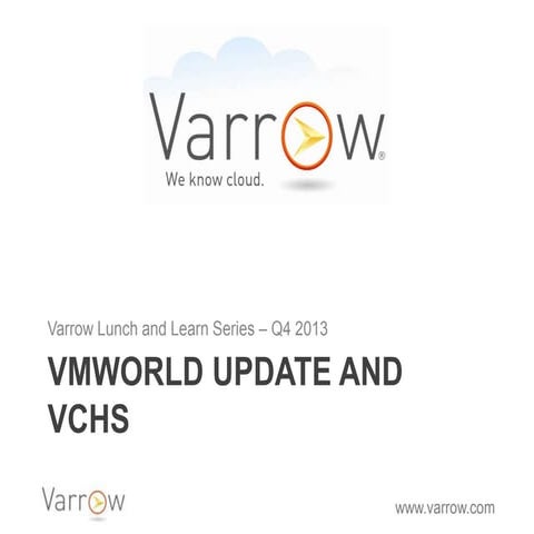 Varrow VMworld Update and vCHS Lunch and Learn Presentation