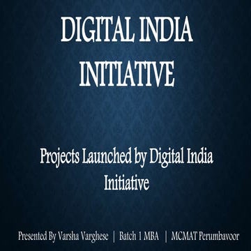Digital india initiative | PPTX