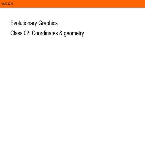 Evolutionary Graphics - Class 02 2014