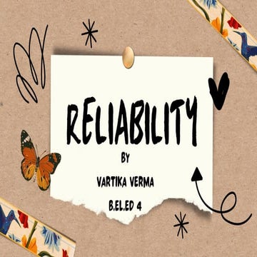 Reliability by Vartika Verma .pdf