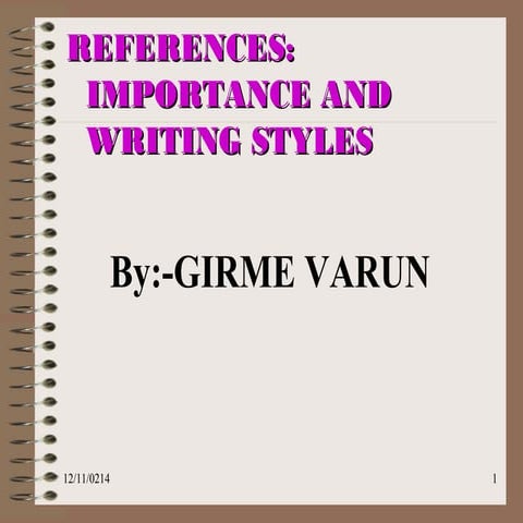 References-Importance and writing Style