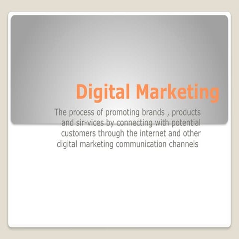 What about of digital marketing and his type