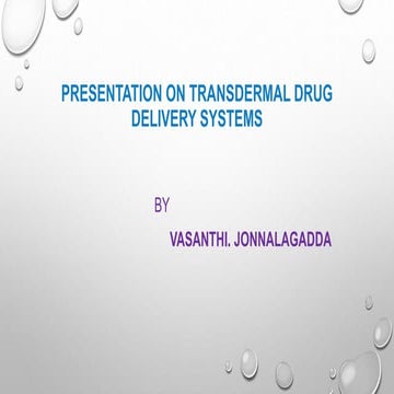 Transdermal drug delivery system