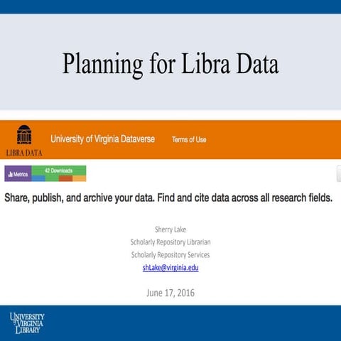 Planning for Libra Data