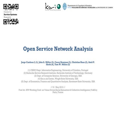 Open Service Network Analysis