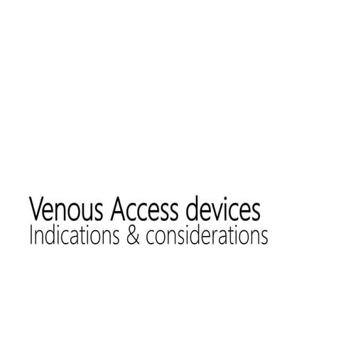 Vascular access devices