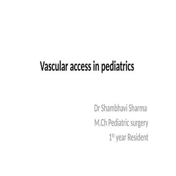 Vascular access in pediatric population.