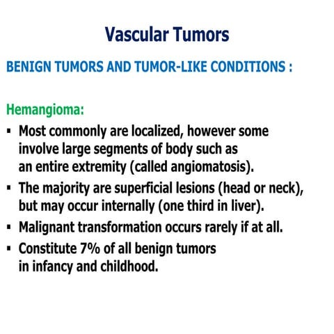 Vascular tumors 8