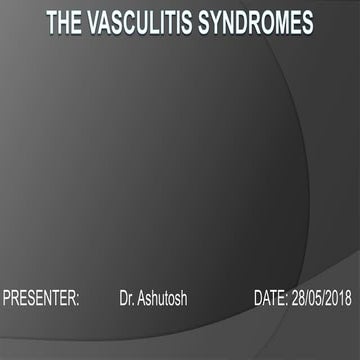 THE VASCULITIS SYNDROME