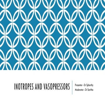 Inotropes & Vasopressors 