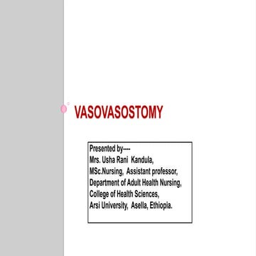 Vasovasostomy