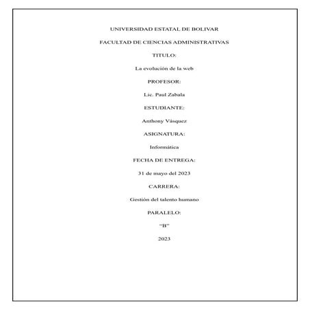 Evolución de la Web