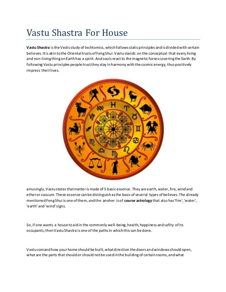 Vastu shastra for house