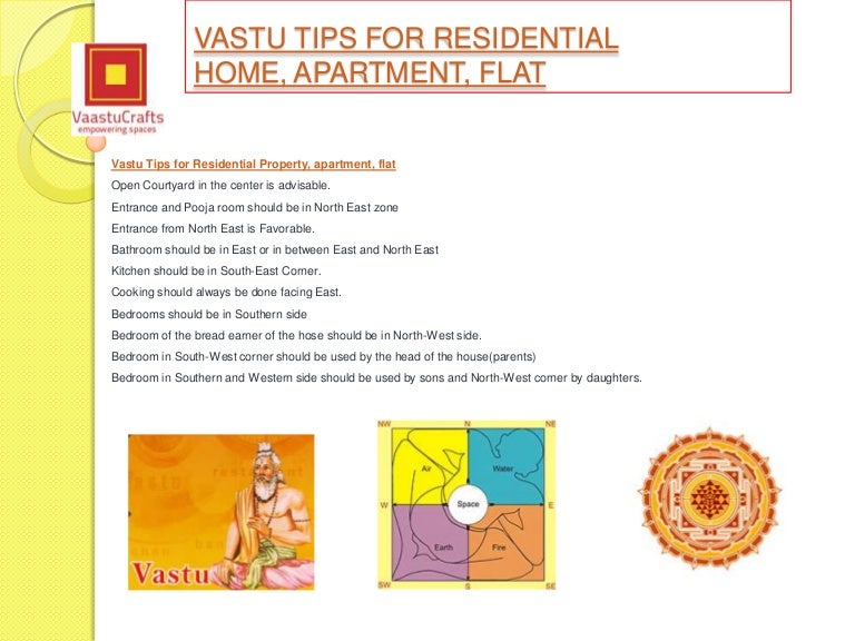 Vastu Shastra tips for residential property, flat,apartment