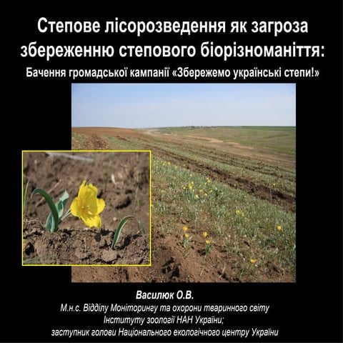 Степове лісорозведення як загроза збереженню біорізноманіття