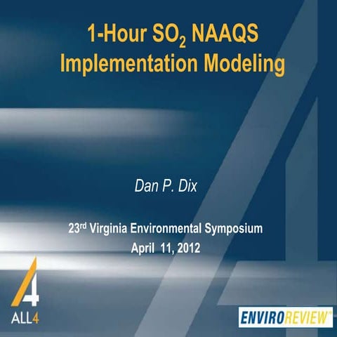 1-Hour SO2 NAAQS Implementation Modeling