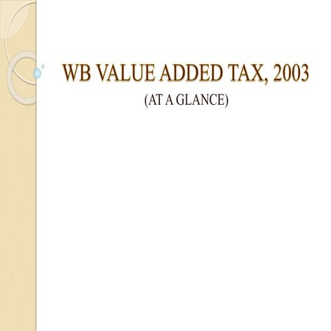 WB VAT ACT, 2003