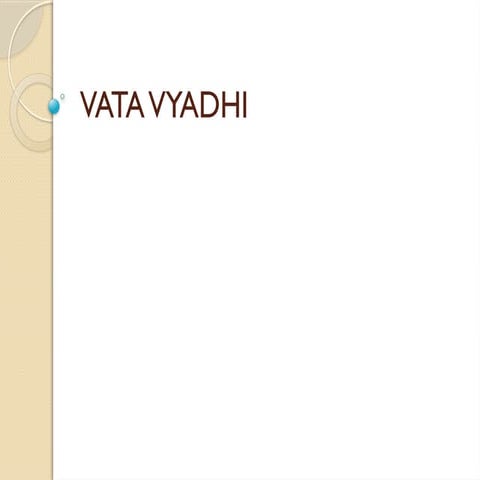 VATA VYADHI.pptx including all vata disorder