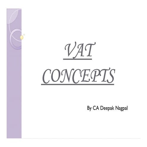 Vat concepts