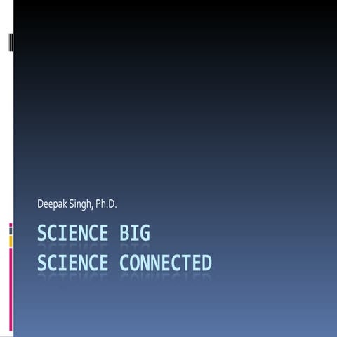 Science Big, Science Connected
