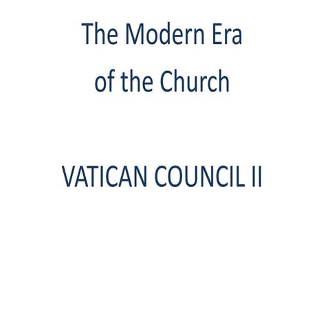 Vatican ii modernerarevised