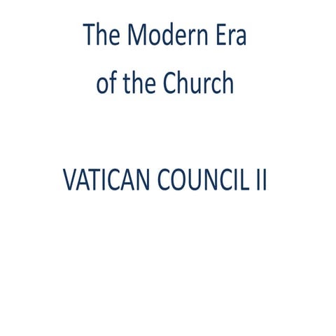 Vatican ii modernerarevised