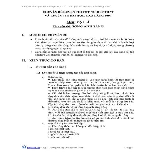 Vat li chuyen-de_5-song_anh_sang | PDF