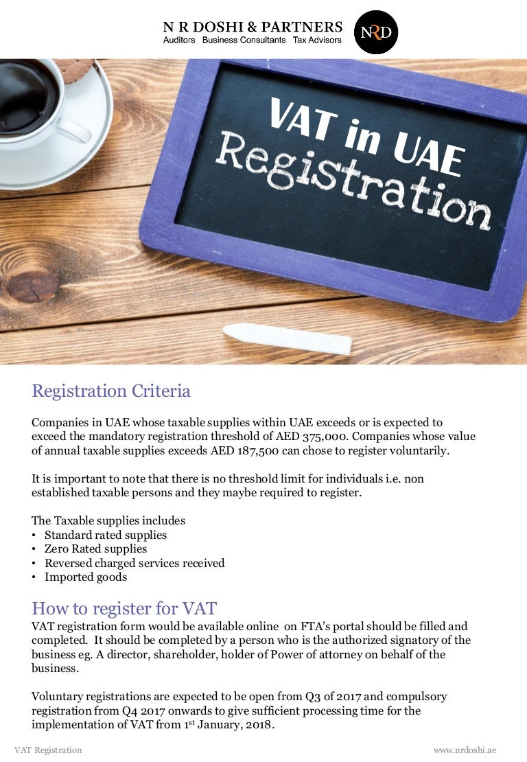 Vat Registration Procedure Guide