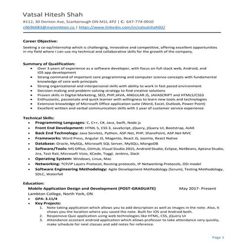 Vatsal_Resume