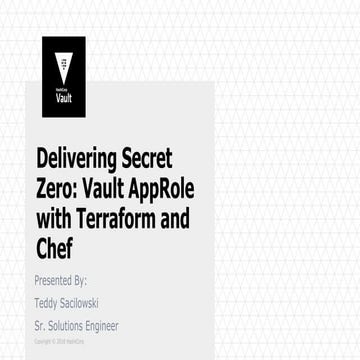 Delivering Secret Zero: Vault AppRole with Terraform and Chef