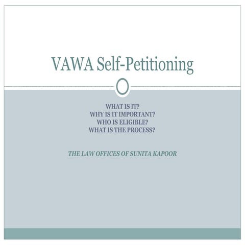 VAWA Self Petitioning