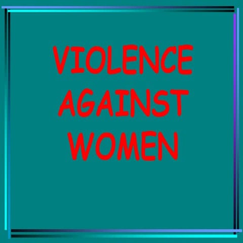 Violence Against Women and Children PowerPoint Presentation for Gender ...