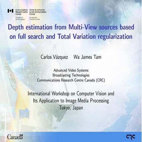 WCVIM 09: Depth estimation from Multi-View