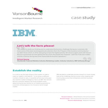 Vanson Bourne Case Study: IBM