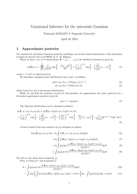 A note on variational inference for the univariate Gaussian