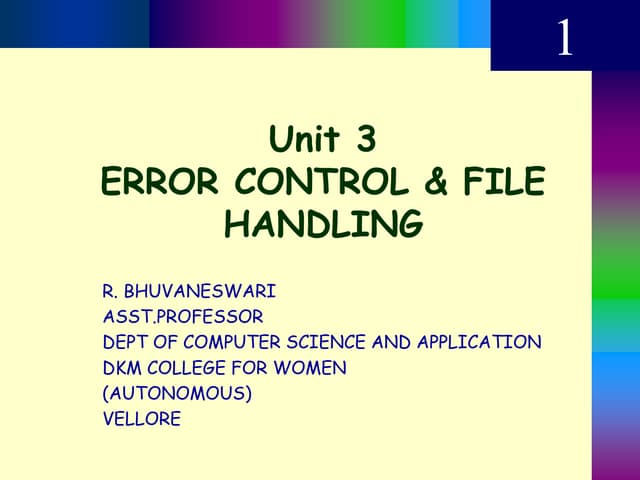 VB_ERROR CONTROL_FILE HANDLING.ppt