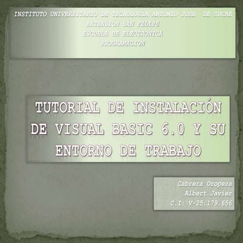tutorial de instalación de visual basic.