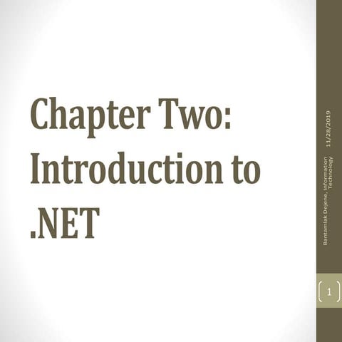 introduction to .net