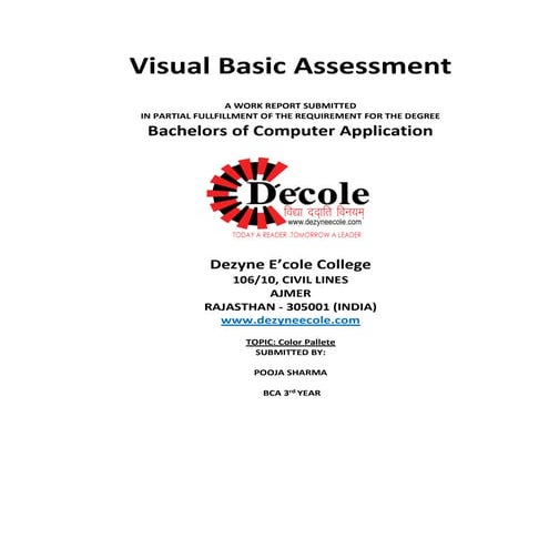 Pooja Sharma , BCA Third Year