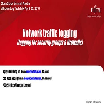 [vbrownbag presentation] network_traffic_logging