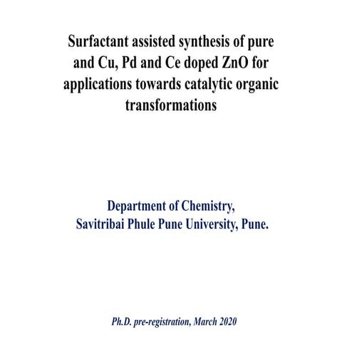 Surfactant Assisted Hydrothermal Synthesis of Pure and Metal-Doped ZnO ...