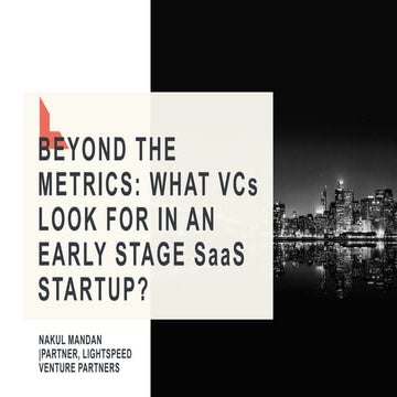 Beyond the Metrics: What Investors Look for in a Series A SaaS Company