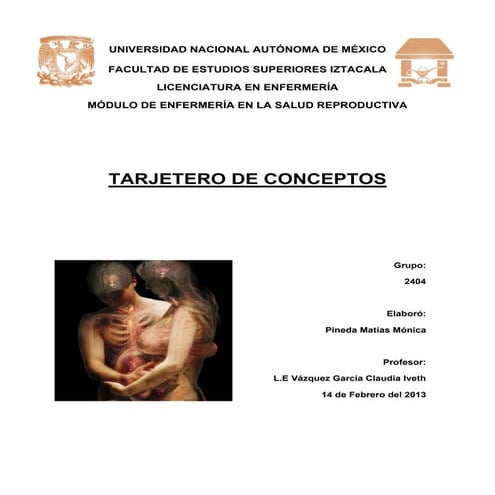 Tarjetero de conceptos en salud reproductiva 