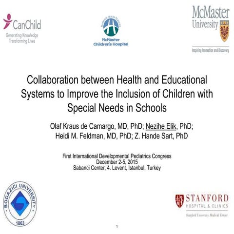 Collaboration between Health and Educational Systems to Improve the Inclusion...
