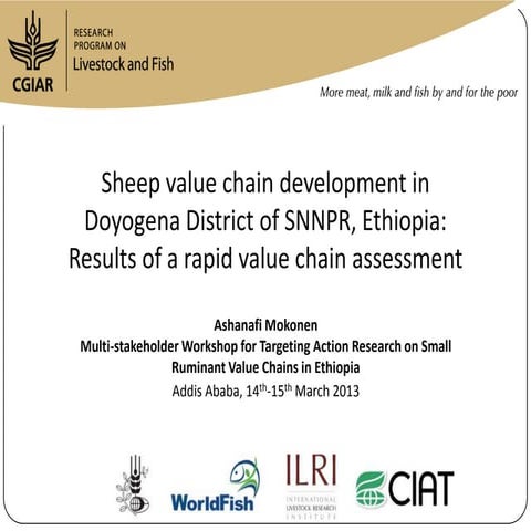 Sheep value chain development in Doyogena District of SNNPR, Ethiopia: Result...