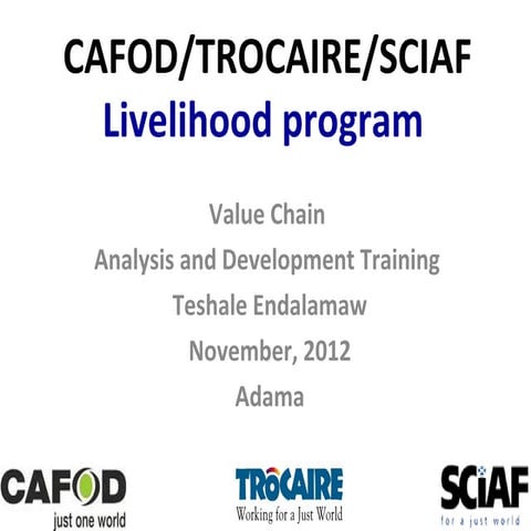 Value Chain Analysis and Development Training 
