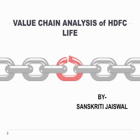 VALUE CHAIN ANALYSIS OF HDFC LIFE